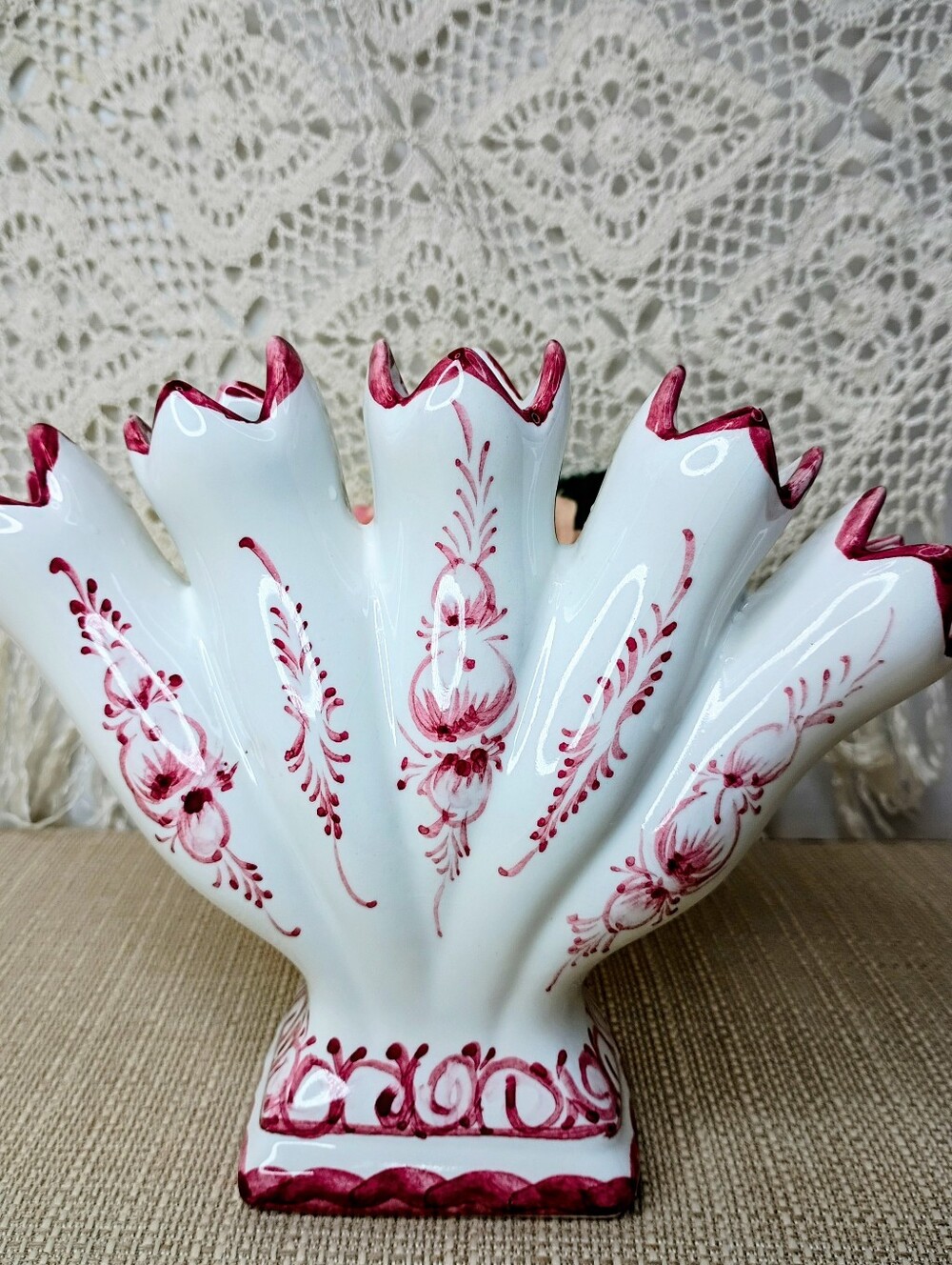 Vintage Five Finger Fan Vase